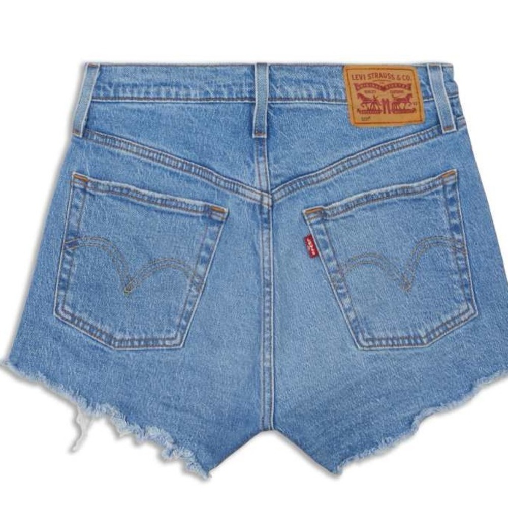 Levi's Blue Distressed Jean Shorts Size 30